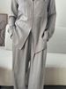 Women's Clothing Double Zipper Suit Long Sleeve Casual High End 2 Piece Set Lazy Loose Two Piece Set_ecoleips.com