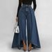 Women's Clothing Spring/Summer Women's High-Waisted Loose Denim Trousers For Formal & Casual For Women Fashionable Temperament_ecoleips.com