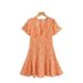Cross-border Wholesale 2023 Spring-summer Women's New European And American Style V-neck Floral Dress JJ1464_ecoleips.com