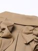 K Medium Length Trench Coat With A Collar And Long Sleeves, Featuring Ruffled Edges For A Slim Fit And Slimming Effect. Women's Outerwear_ecoleips.com
