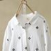 Bohemian Embroidered Cotton-Linen Blouse – Floral Lace Trim & Relaxed Fit (M-L, White, Versatile For Work & Weekend)_ecoleips.com
