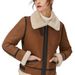 Women's Clothing Autumn And Winter New Women's Short Sheepskin Fur Integrated Leather Jacket Ladies Fur Thick Coat_ecoleips.com