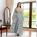 Women's Clothing Fashion Embroidered Yarn Two Piece Robe Long Dress Musilin_ecoleips.com
