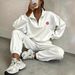 Women's Quarter Zipper Stand Collar Sweatshirt And Jogger Pants Set Casual Comfortable Two-Piece Outfit In Various Colors-3_ecoleips.com