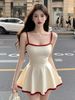 2025 New Korean Style Versatile Slimming Strap Dress Women's Design Sensible Slim Fit Short Wrap Around Skirt Casual Wear_ecoleips.com