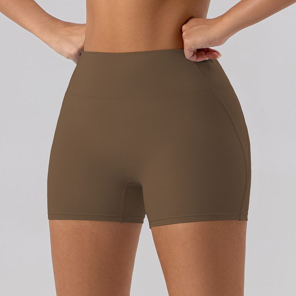 Women's Clothing New Style Hip Lifting High Waist Yoga Shorts Women's Running Tight Sports Shorts Nude Wear Training Abdomen Fitness Pants_ecoleips.com