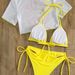 Women's Clothing Bikini Three Piece Set Bikini Printed Short Sleeved Sunscreen Mesh Swimsuit_ecoleips.com