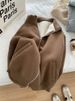 Women's Clothing Fleece-Lined Zip-Up Hoodie - Cozy Winter Pullover With Stand Collar, Loose Fit Casual Outerwear For Daily Commute (Grey/Beige/Brown)_ecoleips.com
