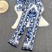 Fashion Suit For Women With Blazer Collar, Celadon Print, Waist-Cinching Shirt, Two-Piece Set, Casual High-Waisted_ecoleips.com
