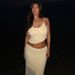 Women's European American Style Summer New Lace See through Ruffled Crop Top High Waisted Skirt Two Piece Set_ecoleips.com