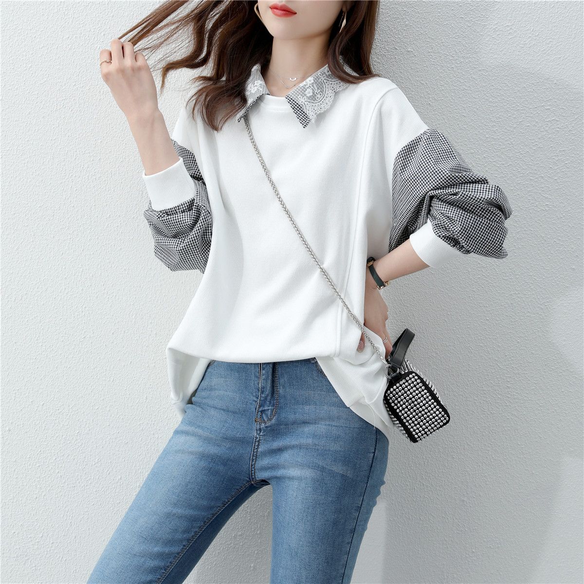 2022 New Women's Sweatshirt Trendy Ins Loose Korean Style Spring And Autumn Thin Outerwear Top_ecoleips.com