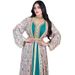 Elegant Embellished Muslim Abaya Dress Set For Women - Long Sleeve Flowing Maxi Dress With Crystal Rhinestones, Lightweight & Breathable, S-Xxl_ecoleips.com
