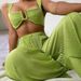 Women's Spring And Summer Two-Piece Pleated Backless Vest And Casual Straight-Leg Pants Set_ecoleips.com