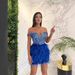 Women's Clothing Sexy And Gorgeous One Shoulder Feather Dress_ecoleips.com