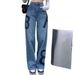 Women's Clothing Summer New Style Street All Match Loose Straight Wide Leg High Waist Slim Long Pants Trendy_ecoleips.com