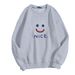 Trendy Brand White Crew Neck Fleece Sweatshirt For Women 2025 Spring And Autumn New Hot Loose Plus Size Top_ecoleips.com