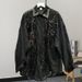 Women's Clothing All Match Long Sleeved Shirt Design Niche Medium Length Heavy Sequined Diamond Shirt_ecoleips.com