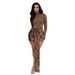 Women's High Neck Fitted Top & Sequin Mini Skirt Set – Chic Party Outfit | Glamorous & Trendy_ecoleips.com