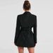 Women's Lapel Belted Midi Length Blazer – Elegant Casual Fall Office Jacket 2026_ecoleips.com