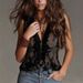 Voya Women's New Spring Fungus Edge Zipper Paisley Bohemian Vest Top, Casual Multi Color Option_ecoleips.com
