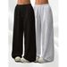 Women's European American Style Sports Casual Pants Loose Slimming Wide Leg Fashionable Comfortable Fit Bottoms_ecoleips.com