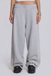Women's Clothing Retro Gray Casual Sweatpants For Women High Waist Loose Slim Raw Edge Mopping Casual Pants_ecoleips.com