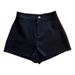 Black And White Plus Size Women's Suit Shorts Summer Thin High Waist Slimming A-Line Tight Elastic Pants_ecoleips.com