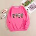 round-neck Sweatshirt, Autumn Winter Style, Fleece-lined And Thickened, 2025 New Women's Clothing,_ecoleips.com