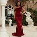 Women's Clothing High Waist Temperament Commuter Healthy Cloth Long Skirt Solid Color Self Cultivation Small Trailing Evening Dress_ecoleips.com