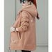 Women's Geometric-Print Fleece Hoodie – Winter-Ready Zip-Up Sweatshirt With Embroidery (M-3XL, Dusty Pink/Taupe/Denim, Urban Streetwear Essential)_ecoleips.com