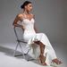 Women's Clothing Popular Style Bandage Dress White Lace Sexy V Neck Sleeveless Celebrity Party Evening Dress_ecoleips.com