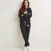 Trendy Fleece-Lined Hoodie Set With Paw Print Design - Women's Casual Long-Sleeve Pullover & Pants Outfit (250g Thick Fabric, Multiple Colors & Sizes)_ecoleips.com