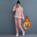 girl Northeast For Women Winter Fleece Lined Thickened Ethnic Style Coat And Pants Set Fashionable Tang Suit Floral Cotton_ecoleips.com