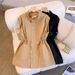 Women's Clothing casual loose patchwork pockets mid-length workwear vest jacket 2023 autumn and winter_ecoleips.com