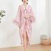 New Chinese-style Ostrich Bridal Robe, Luxurious Autumn Winter Feather Bathrobe, High-end Sleepwear And Home Wear_ecoleips.com