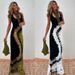 New 2025 Summer European And American Sexy Women's Clothing Printing Positioning Sling Backless Cross Dress_ecoleips.com