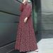 Women's Comfortable Casual Polka Dot Long Sleeved Pullover Dress Loose Waist New Arrival Cross Border_ecoleips.com
