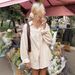 Women's Solid Color Shirt Set Style Double Layer Crepe Fabric Casual Long Sleeved Top And Shorts Spring Summer_ecoleips.com