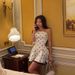 Fashion Women's Strapless High Waisted Slimming Polka Dot Print Dress A-Line Mini Skirt French Heiress Style Hot Selling R Clothing_ecoleips.com