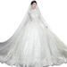 French-Style Long Sleeve Wedding Dress – Elegant Starry Sky Court Gown With Dreamy Silhouette_ecoleips.com