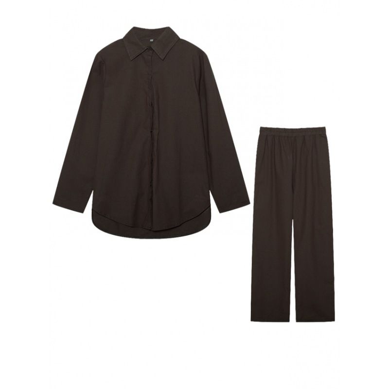 women's clothing bohemian style cotton linen long sve wrap top & wide leg pants set – casual comfort for women (black, y green, wine red)_ecoleips.com