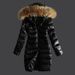 women's fd zip jacket – slimfit winter coat with fur hood & waist (sxxl)_ecoleips.com