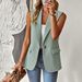 DiYun European And American Women's Blazer 2023 Spring/Summer Loose Elegan Commuing Sleeveless_ecoleips.com