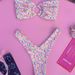Women's Clothing Fashion Fresh Print Ring Soft Pack Tube Top Bikini Split Swimsuit_ecoleips.com