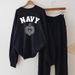 Women's Clothing Sports Casual Student Suit Loose Sweater Sweatpants Two Piece Suit Cotton Pant Sets_ecoleips.com