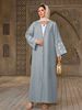 2025 Spring Summer New Arrival Abaya Muslim Fashion Flower Embroidery Elegant Cardigan Long Dress_ecoleips.com