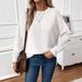 Women's Knit Sweater – Trendy 3D Textured Pullover, Casual Round-Neck Long Sleeve Top, Soft Stretch Fabric_ecoleips.com