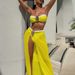 Women's Clothing Two Piece Bikini Set Long Beach Dress Swimwear Sexy Vacation Style Polyester_ecoleips.com