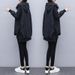 Women's Trench Coat Long Sleeve Casual Hooded Jacket Loose Fit Lightweight Windbreaker (Black, Khaki, Light Green, Beige)_ecoleips.com