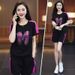 Plus Size Women's Summer Sporty Casual Fashion Set Loose Fitting Short Sleeved Two Piece Outfit Stylish And Youthful_ecoleips.com